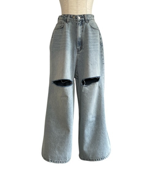HONEY MI HONEY(ハニーミーハニー)の「boys denim pants(デニムパンツ・レディース・サックスブルー系/ピンク・FREE)」の12枚目の写真