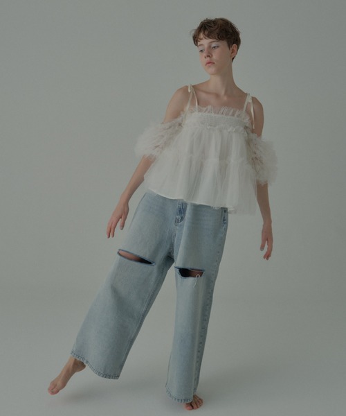 HONEY MI HONEY(ハニーミーハニー)の「boys denim pants(デニムパンツ・レディース・サックスブルー系/ピンク・FREE)」の3枚目の写真
