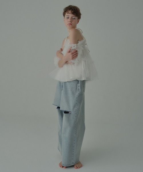 HONEY MI HONEY(ハニーミーハニー)の「boys denim pants(デニムパンツ・レディース・サックスブルー系/ピンク・FREE)」の4枚目の写真