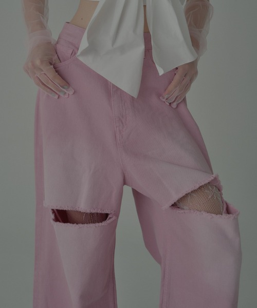 HONEY MI HONEY(ハニーミーハニー)の「boys denim pants(デニムパンツ・レディース・サックスブルー系/ピンク・FREE)」の7枚目の写真