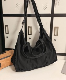 ユニセックス 大容量 A4収納 キャンバスバッグ トートショルダーバッグ WO26S5BG13