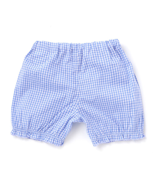 SLAP SLIP BABY（スラップスリップベビー）の「【お揃い】ハートギンガムチェックスカラップフリルワンピース+ブルマセットアップベビー(70~80cm)（その他ベビーウェア・キッズ・ブルー系その他/レッド系その他・FREE）」の7枚目の写真