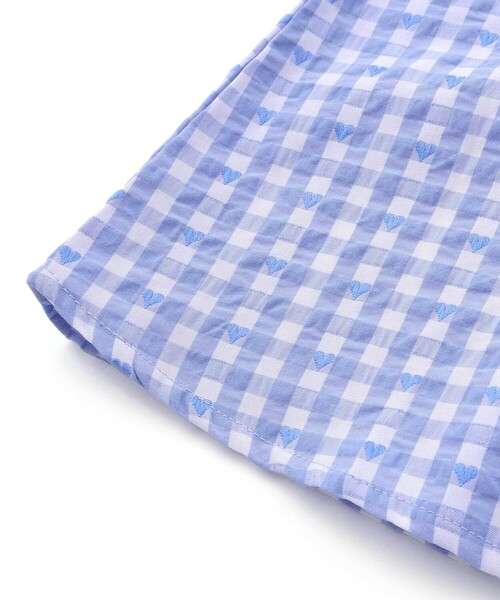 SLAP SLIP BABY（スラップスリップベビー）の「【お揃い】ハートギンガムチェックスカラップフリルワンピース+ブルマセットアップベビー(70~80cm)（その他ベビーウェア・キッズ・ブルー系その他/レッド系その他・FREE）」の10枚目の写真