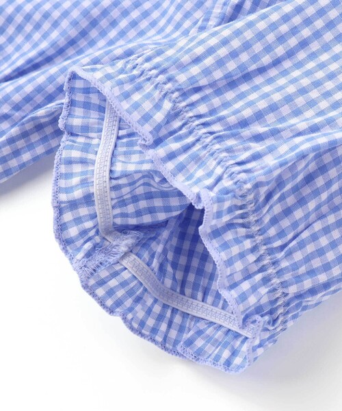 SLAP SLIP BABY（スラップスリップベビー）の「【お揃い】ハートギンガムチェックスカラップフリルワンピース+ブルマセットアップベビー(70~80cm)（その他ベビーウェア・キッズ・ブルー系その他/レッド系その他・FREE）」の16枚目の写真