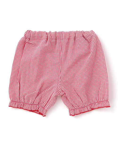 SLAP SLIP BABY（スラップスリップベビー）の「【お揃い】ハートギンガムチェックスカラップフリルワンピース+ブルマセットアップベビー(70~80cm)（その他ベビーウェア・キッズ・ブルー系その他/レッド系その他・FREE）」の19枚目の写真