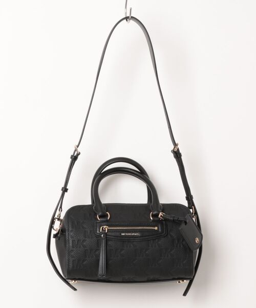 MICHAEL KORS(マイケルコース)の「JET SET TRAVEL ロゴエンボス レザー ダッフル クロスボディ エクストラスモール(ショルダーバッグ・レディース・ブラック・FREE)」の5枚目の写真