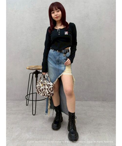 EVRIS（エヴリス）の「【ザ・ローリング・ストーンズ】ヘンリーネックトップス（Tシャツ/カットソー・レディース・グレー/ブラック/ホワイト・FREE）」の17枚目の写真