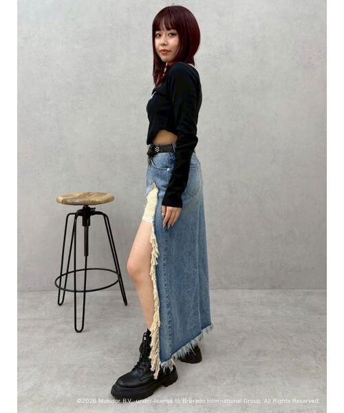 EVRIS（エヴリス）の「【ザ・ローリング・ストーンズ】ヘンリーネックトップス（Tシャツ/カットソー・レディース・グレー/ブラック/ホワイト・FREE）」の18枚目の写真