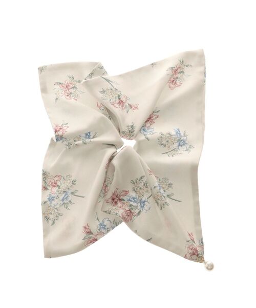 dazzlin(ダズリン)の「サテンパールスクエアシュシュ(シュシュ・レディース・アイボリー/ブラック/ピンク・FREE)」の5枚目の写真