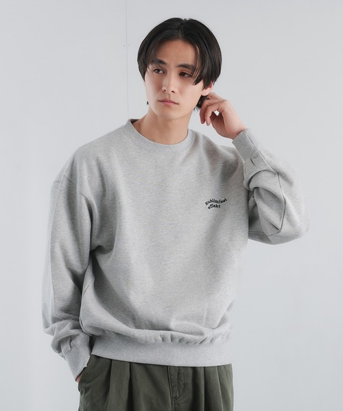 Adoon plain（アドーンプレーン）の「スタッズウェーブロゴスウェット（スウェット・メンズ・杢グレー/ブラック/ブラウン・LARGE/MEDIUM）」の3枚目の写真