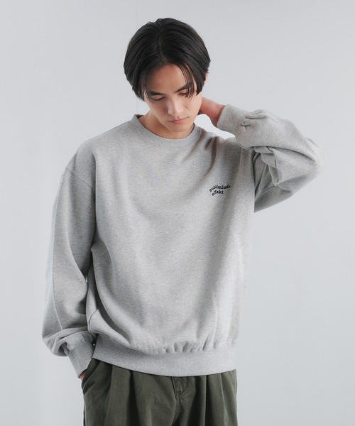 Adoon plain（アドーンプレーン）の「スタッズウェーブロゴスウェット（スウェット・メンズ・杢グレー/ブラック/ブラウン・LARGE/MEDIUM）」の9枚目の写真