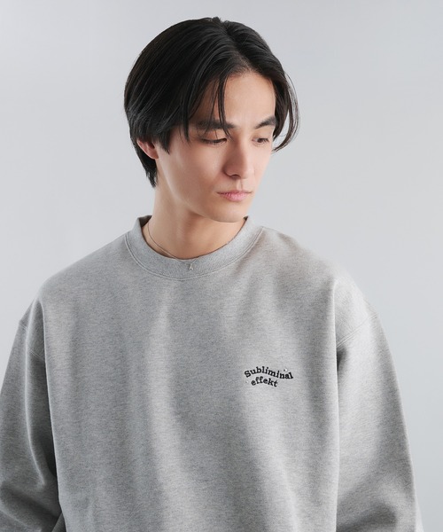 Adoon plain（アドーンプレーン）の「スタッズウェーブロゴスウェット（スウェット・メンズ・杢グレー/ブラック/ブラウン・LARGE/MEDIUM）」の5枚目の写真