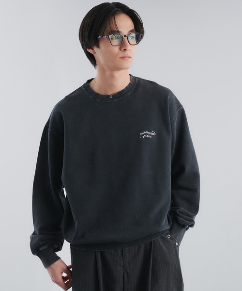 Adoon plain（アドーンプレーン）の「スタッズウェーブロゴスウェット（スウェット・メンズ・杢グレー/ブラック/ブラウン・LARGE/MEDIUM）」の15枚目の写真