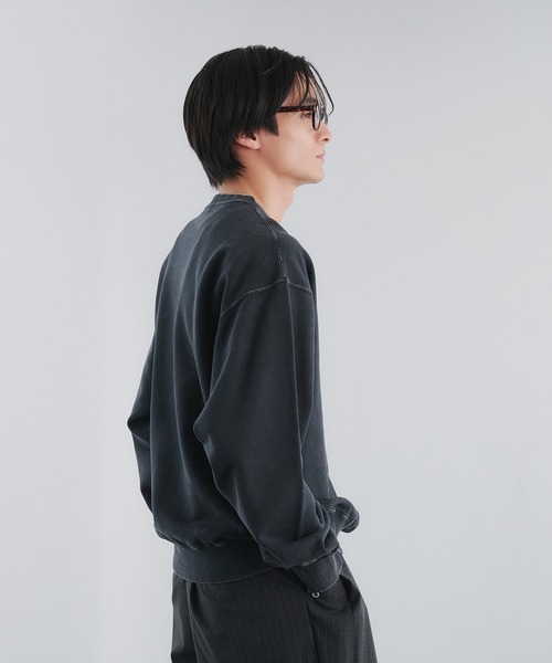 Adoon plain（アドーンプレーン）の「スタッズウェーブロゴスウェット（スウェット・メンズ・杢グレー/ブラック/ブラウン・LARGE/MEDIUM）」の18枚目の写真