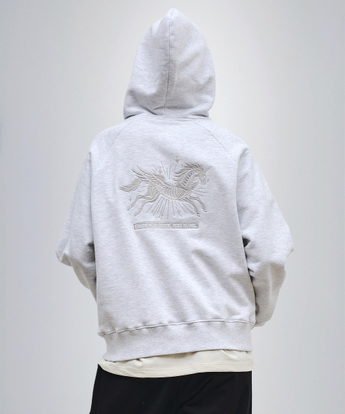 KRUXH(クルクス)の「ペガサス刺繍フードパーカーグレー(パーカー・レディース・その他・1/2)」の5枚目の写真