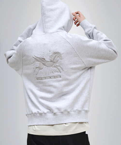 KRUXH(クルクス)の「ペガサス刺繍フードパーカーグレー(パーカー・レディース・その他・1/2)」の15枚目の写真
