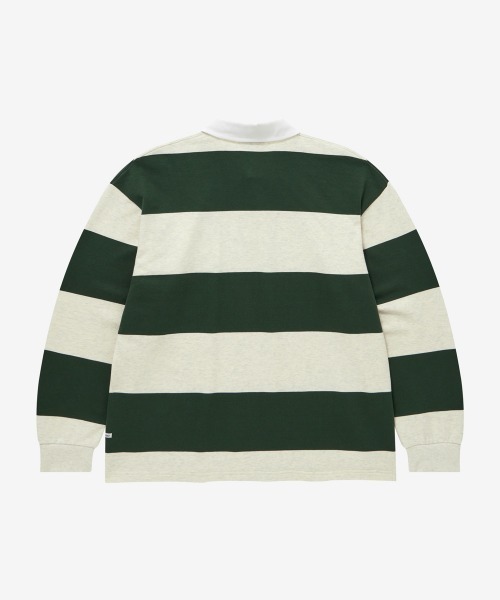 COVERNAT（カバーナット）の「[SOOBIN着用] SMALL C LOGO RUGBY SWEATSHIRT（スウェット・メンズ・ブルー/オートミール/パープル・LARGE/X-LARGE/SMALL/MEDIUM）」の5枚目の写真