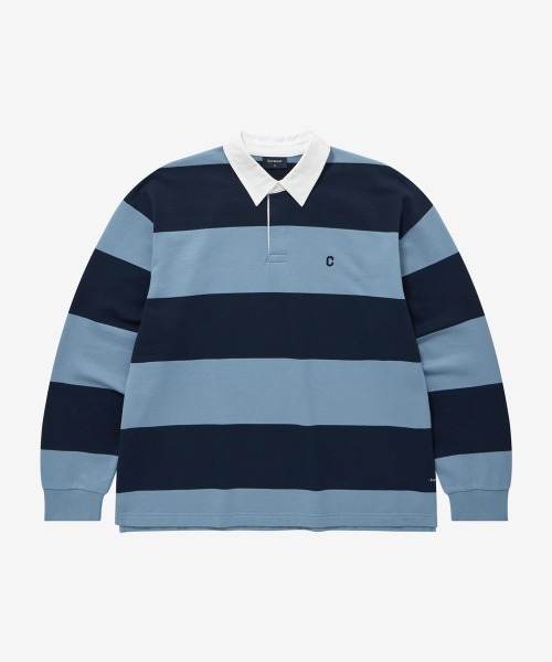 COVERNAT（カバーナット）の「[SOOBIN着用] SMALL C LOGO RUGBY SWEATSHIRT（スウェット・メンズ・ブルー/オートミール/パープル・LARGE/X-LARGE/SMALL/MEDIUM）」の6枚目の写真