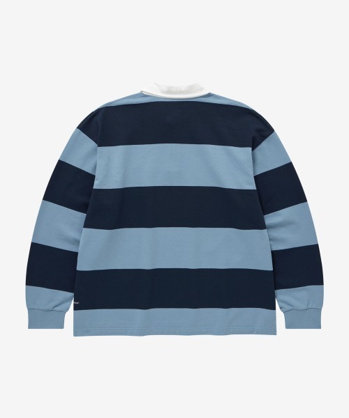 COVERNAT（カバーナット）の「[SOOBIN着用] SMALL C LOGO RUGBY SWEATSHIRT（スウェット・メンズ・ブルー/オートミール/パープル・LARGE/X-LARGE/SMALL/MEDIUM）」の7枚目の写真
