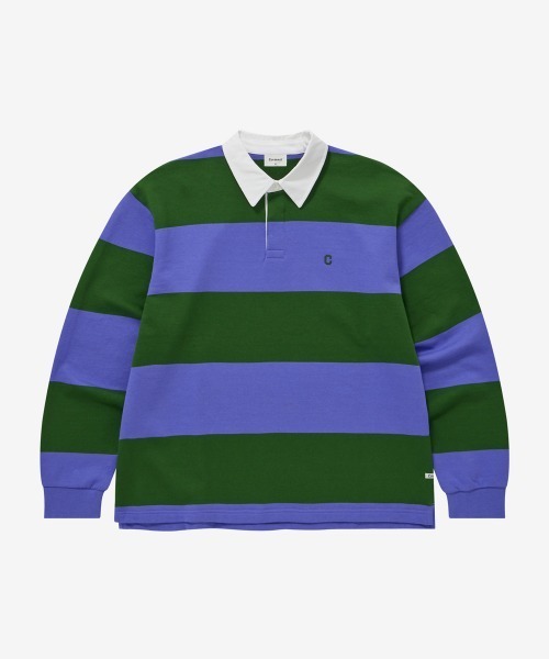 COVERNAT（カバーナット）の「[SOOBIN着用] SMALL C LOGO RUGBY SWEATSHIRT（スウェット・メンズ・ブルー/オートミール/パープル・LARGE/X-LARGE/SMALL/MEDIUM）」の8枚目の写真