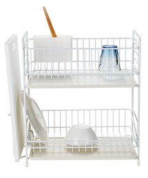 PEARL LIFE（パールライフ）の「スキット 珪藻土トレー水切りラック2段<スリム>（キッチンツール）」