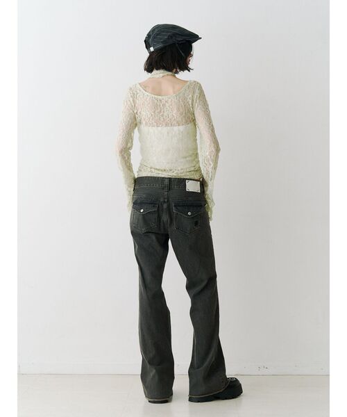jouetie（ジュエティ）の「【SOMETHING×PosTokyo】BUSH FLARE DENIM　ブッシュフレアデニム（デニムパンツ・レディース・ブラック/ブルー・SMALL/MEDIUM）」の13枚目の写真