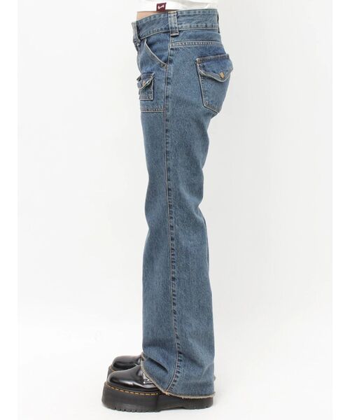 jouetie（ジュエティ）の「【SOMETHING×PosTokyo】BUSH FLARE DENIM　ブッシュフレアデニム（デニムパンツ・レディース・ブラック/ブルー・SMALL/MEDIUM）」の16枚目の写真