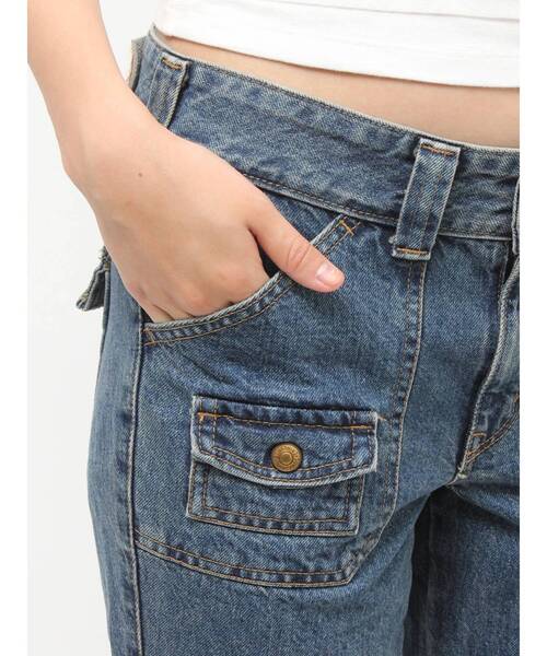 jouetie（ジュエティ）の「【SOMETHING×PosTokyo】BUSH FLARE DENIM　ブッシュフレアデニム（デニムパンツ・レディース・ブラック/ブルー・SMALL/MEDIUM）」の20枚目の写真