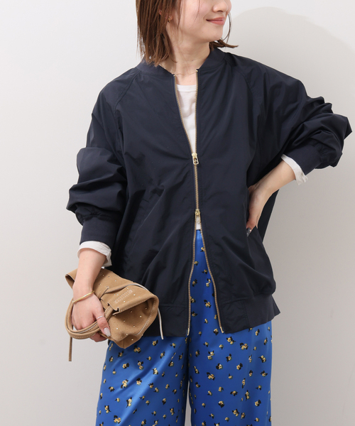 JOURNAL STANDARD relume（ジャーナルスタンダード　レリューム）の「［手洗い可］ウォッシャブルナイロンダブルジップMA-1（ブルゾン・レディース・オリーブ/ライトグレー/ネイビー・FREE）」の3枚目の写真