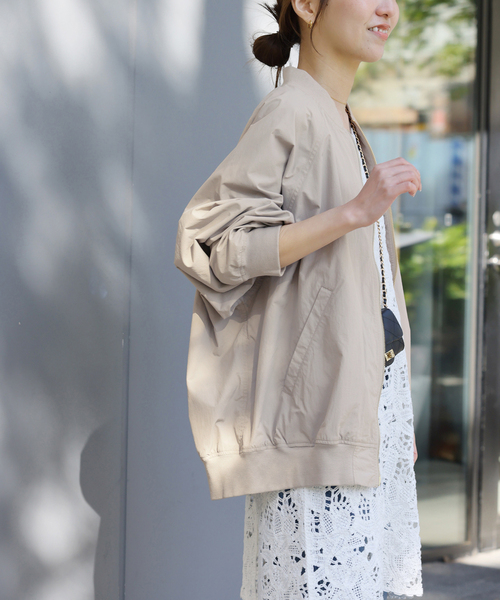 JOURNAL STANDARD relume（ジャーナルスタンダード　レリューム）の「［手洗い可］ウォッシャブルナイロンダブルジップMA-1（ブルゾン・レディース・オリーブ/ライトグレー/ネイビー・FREE）」の10枚目の写真