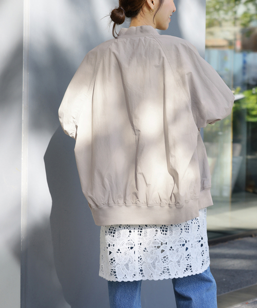 JOURNAL STANDARD relume（ジャーナルスタンダード　レリューム）の「［手洗い可］ウォッシャブルナイロンダブルジップMA-1（ブルゾン・レディース・オリーブ/ライトグレー/ネイビー・FREE）」の12枚目の写真