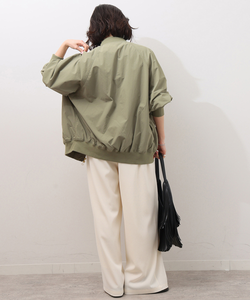 JOURNAL STANDARD relume（ジャーナルスタンダード　レリューム）の「［手洗い可］ウォッシャブルナイロンダブルジップMA-1（ブルゾン・レディース・オリーブ/ライトグレー/ネイビー・FREE）」の16枚目の写真