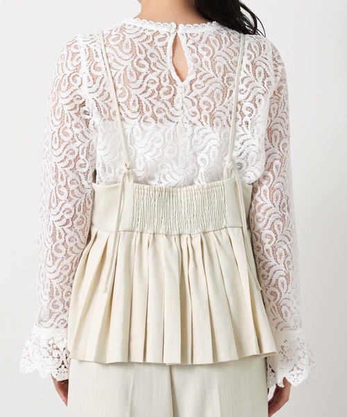 Gready Brilliant（グレディブリリアン）の「ＬＵスラブプリーツキャミ（キャミソール・レディース・グレー/ライトベージュ・38）」の9枚目の写真