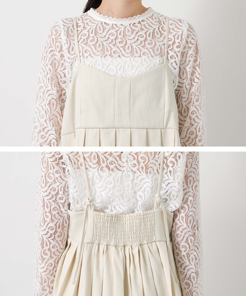 Gready Brilliant（グレディブリリアン）の「ＬＵスラブプリーツキャミ（キャミソール・レディース・グレー/ライトベージュ・38）」の10枚目の写真