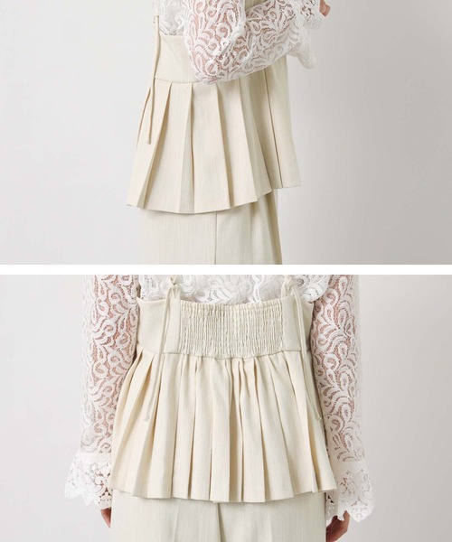 Gready Brilliant（グレディブリリアン）の「ＬＵスラブプリーツキャミ（キャミソール・レディース・グレー/ライトベージュ・38）」の11枚目の写真