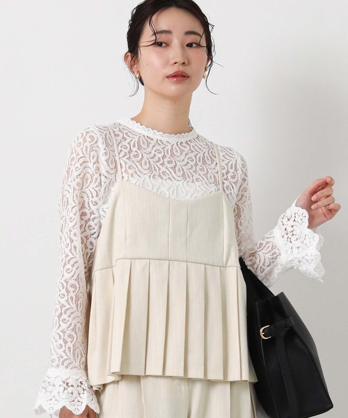 Gready Brilliant（グレディブリリアン）の「ＬＵスラブプリーツキャミ（キャミソール・レディース・グレー/ライトベージュ・38）」の15枚目の写真