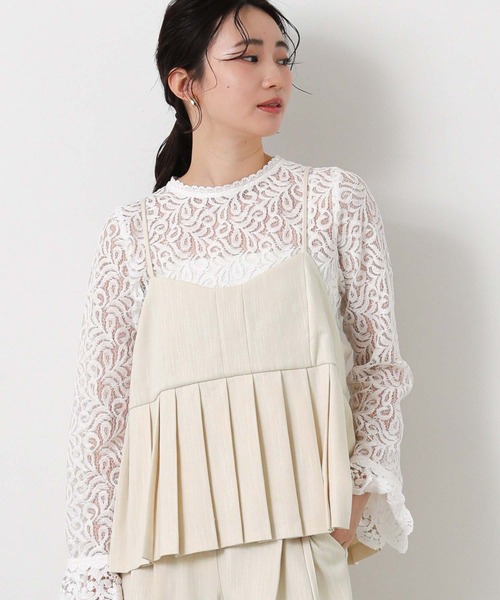 Gready Brilliant（グレディブリリアン）の「ＬＵスラブプリーツキャミ（キャミソール・レディース・グレー/ライトベージュ・38）」の18枚目の写真