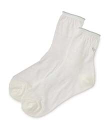 pom ponette junior（ポンポネットジュニア）の「透かし柄クルーソックス（ソックス/靴下）」