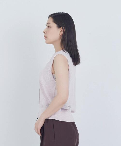 ADIEU TRISTESSE（アデュートリステス）の「TSUMUGI和紙天竺ベスト（ベスト・レディース・ライトグレー/ピンク/チャコールグレー・FREE）」の8枚目の写真