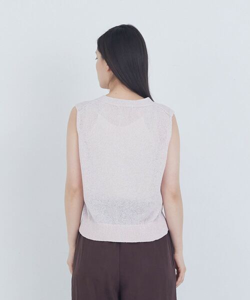 ADIEU TRISTESSE（アデュートリステス）の「TSUMUGI和紙天竺ベスト（ベスト・レディース・ライトグレー/ピンク/チャコールグレー・FREE）」の9枚目の写真