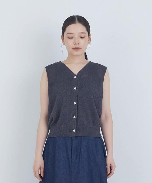 ADIEU TRISTESSE（アデュートリステス）の「TSUMUGI和紙天竺ベスト（ベスト・レディース・ライトグレー/ピンク/チャコールグレー・FREE）」の13枚目の写真