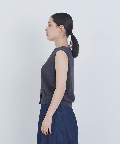 ADIEU TRISTESSE（アデュートリステス）の「TSUMUGI和紙天竺ベスト（ベスト・レディース・ライトグレー/ピンク/チャコールグレー・FREE）」の14枚目の写真