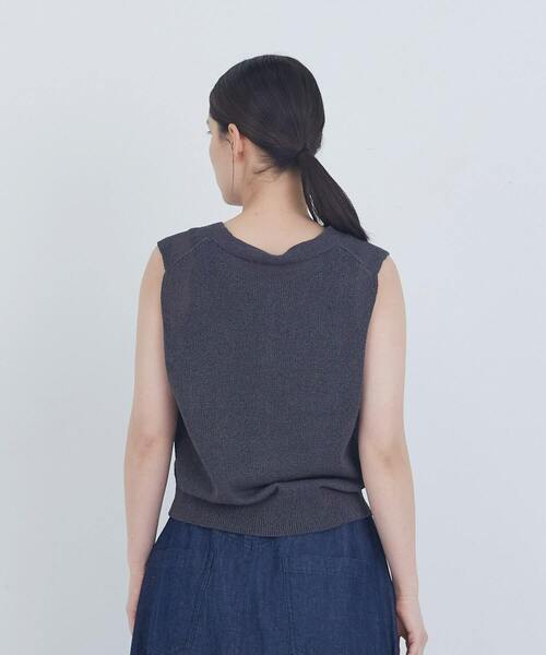 ADIEU TRISTESSE（アデュートリステス）の「TSUMUGI和紙天竺ベスト（ベスト・レディース・ライトグレー/ピンク/チャコールグレー・FREE）」の15枚目の写真