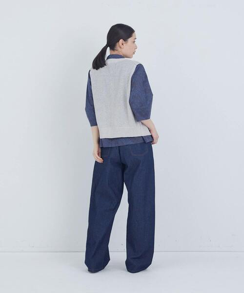 ADIEU TRISTESSE（アデュートリステス）の「TSUMUGI和紙天竺ベスト（ベスト・レディース・ライトグレー/ピンク/チャコールグレー・FREE）」の18枚目の写真