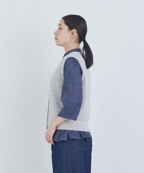 ADIEU TRISTESSE（アデュートリステス）の「TSUMUGI和紙天竺ベスト（ベスト・レディース・ライトグレー/ピンク/チャコールグレー・FREE）」の21枚目の写真