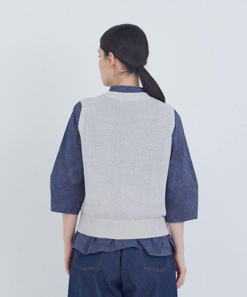 ADIEU TRISTESSE（アデュートリステス）の「TSUMUGI和紙天竺ベスト（ベスト・レディース・ライトグレー/ピンク/チャコールグレー・FREE）」の22枚目の写真