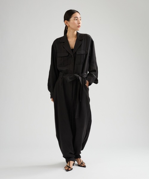 Chaos（カオス）の「Chaos(カオス)/◇3/4坪田あさみさんIGLIVE紹介アイテム◇ タンジェオールインワン（つなぎ/オールインワン・レディース・カーキ/ブラック・FREE）」の2枚目の写真