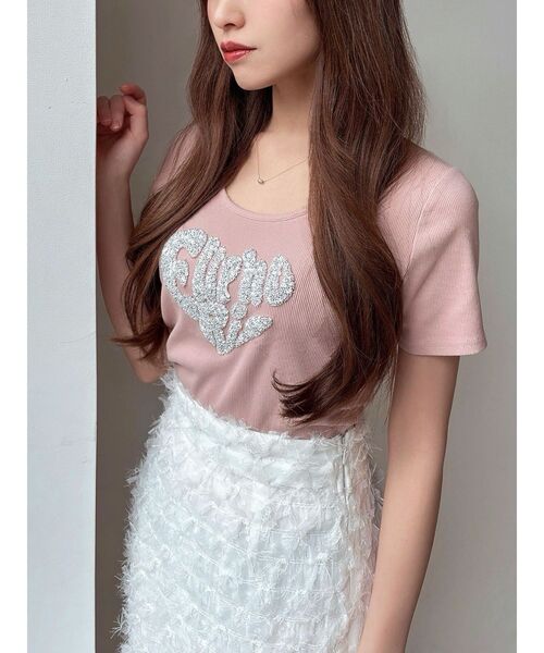 RESEXXY(リゼクシー)の「ルミナスロゴTシャツ(Tシャツ/カットソー・レディース・グレー/ピンク/ホワイト/ブラック・FREE)」の16枚目の写真