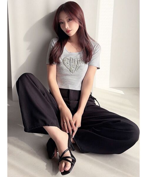 RESEXXY(リゼクシー)の「ルミナスロゴTシャツ(Tシャツ/カットソー・レディース・グレー/ピンク/ホワイト/ブラック・FREE)」の20枚目の写真