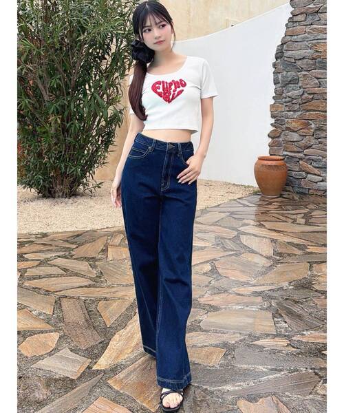 RESEXXY(リゼクシー)の「ルミナスロゴTシャツ(Tシャツ/カットソー・レディース・グレー/ピンク/ホワイト/ブラック・FREE)」の7枚目の写真